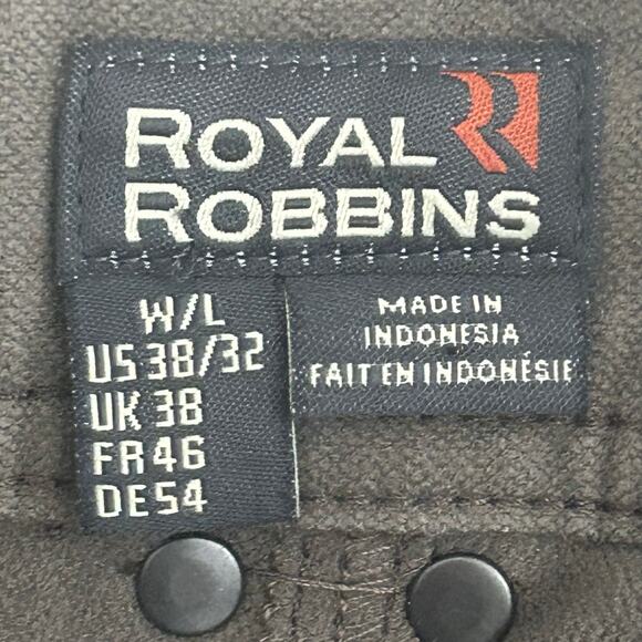 Royal Robbins men's fleece lined hiking  brown green color 38 X 27 1/2 ( hemmed) - Picture 9 of 10